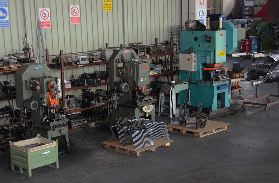 Stamping, shearing, bending and cleaning